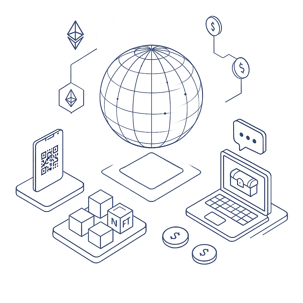 Platform modular Web3 ecosystem illustration